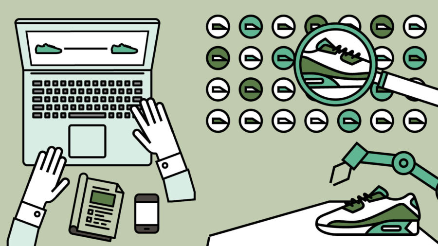 Supply chain manufacturing illustration