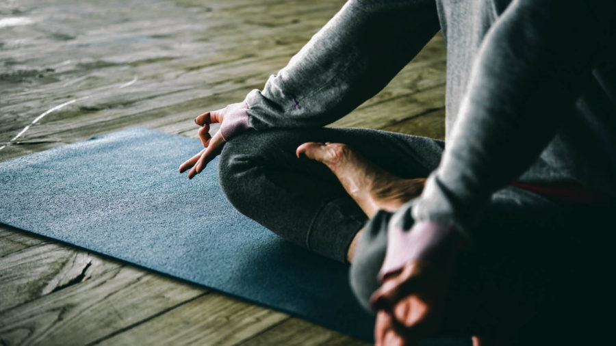 Person meditating