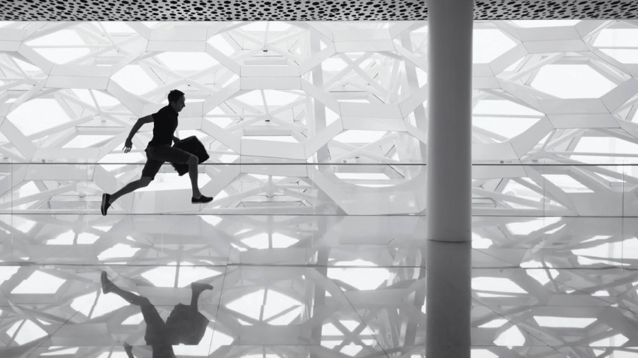 Business person running