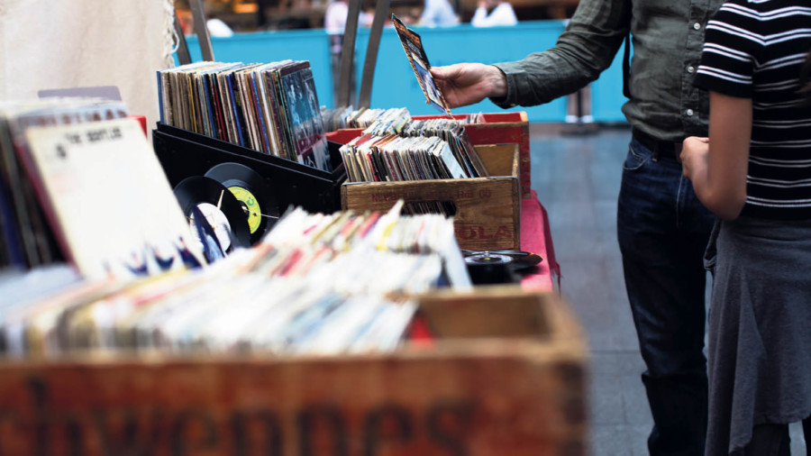 Vinyl record store