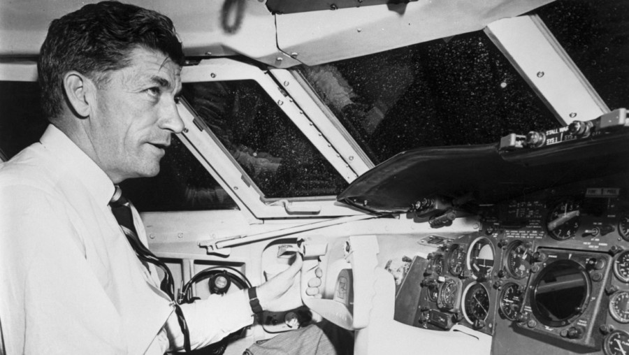 Najeeb Halaby Testing New Lockheed Jetstar