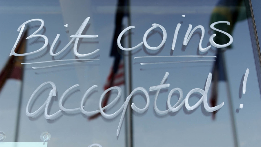Bitcoins accepted sign