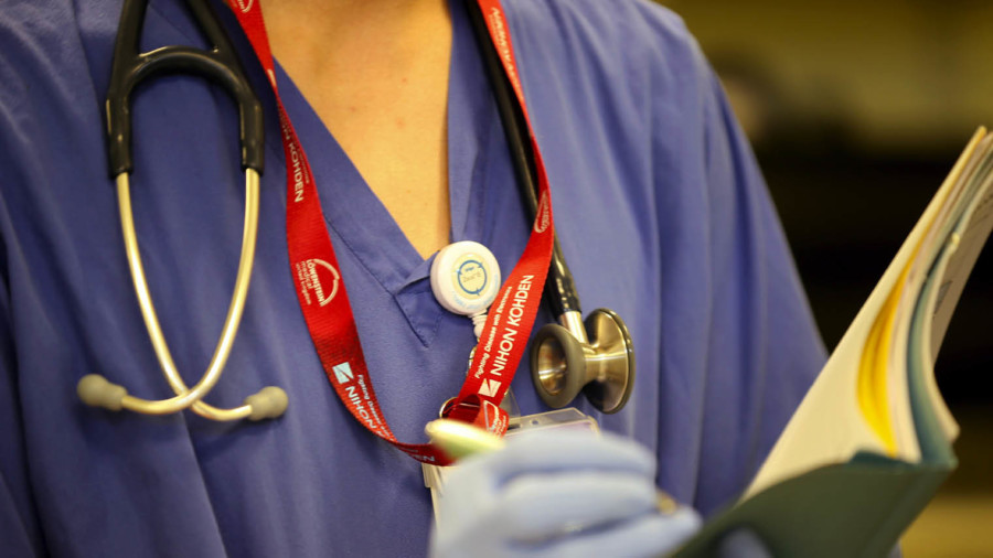 Doctor lanyard and stethoscope