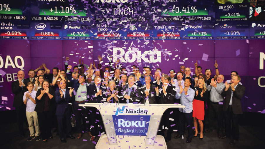 Roku lists on Nasdaq launch