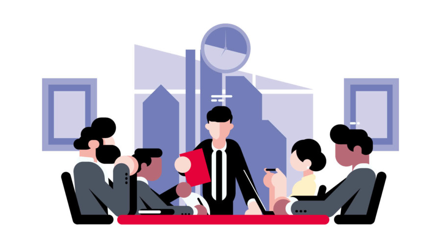 Board room illustration