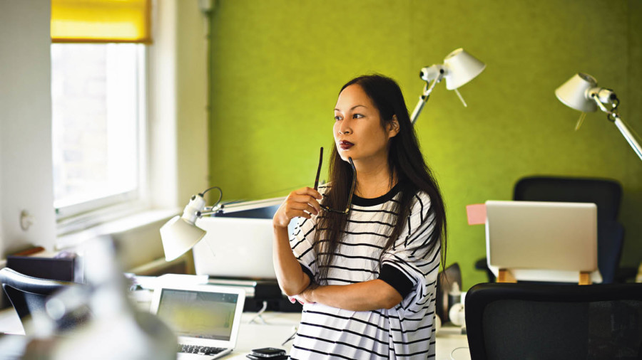 Woman in office
