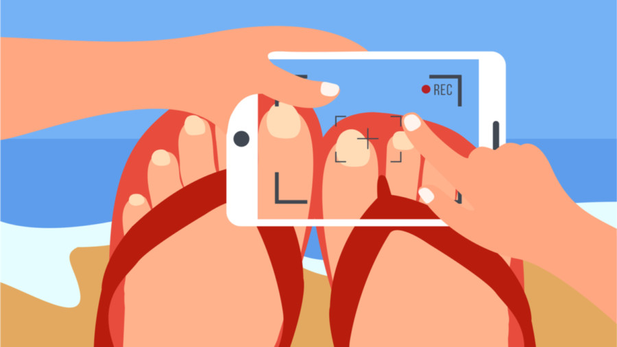 Flip flops holiday photo