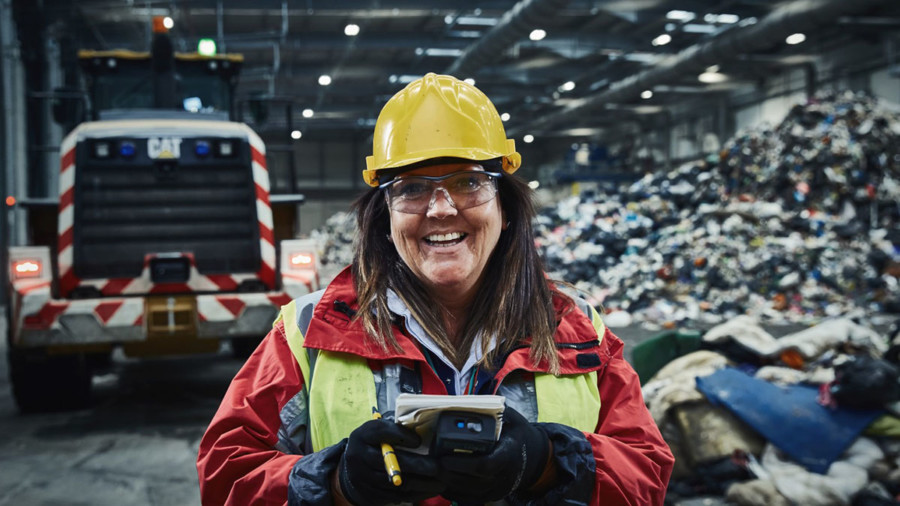 A Rentokil Initial pest controller at a recycling centre