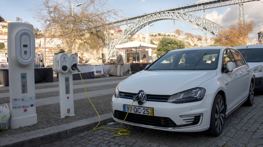 Electric car charging point