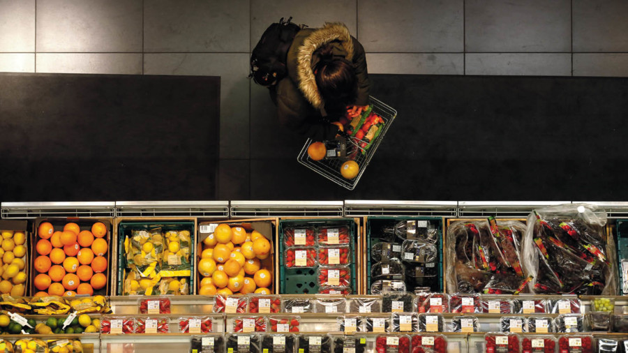 Lady shopping in supermarket
