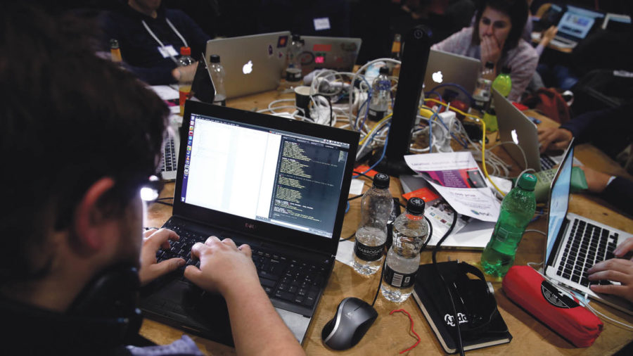 cybercrime hackers on computers