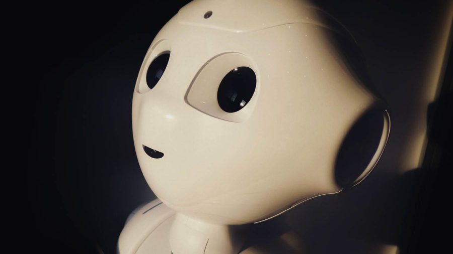 Face of Pepper the AI robot