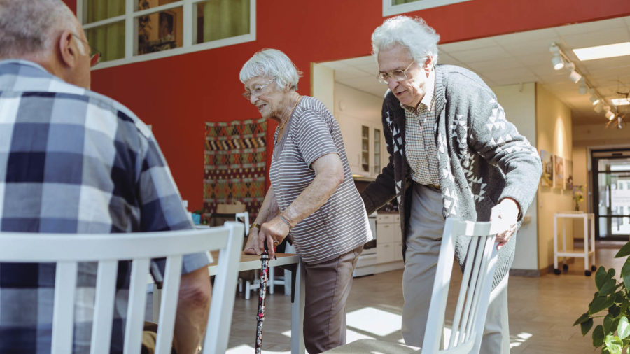 older couple living together