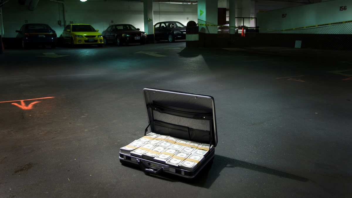 Open Suitcase Full of Money