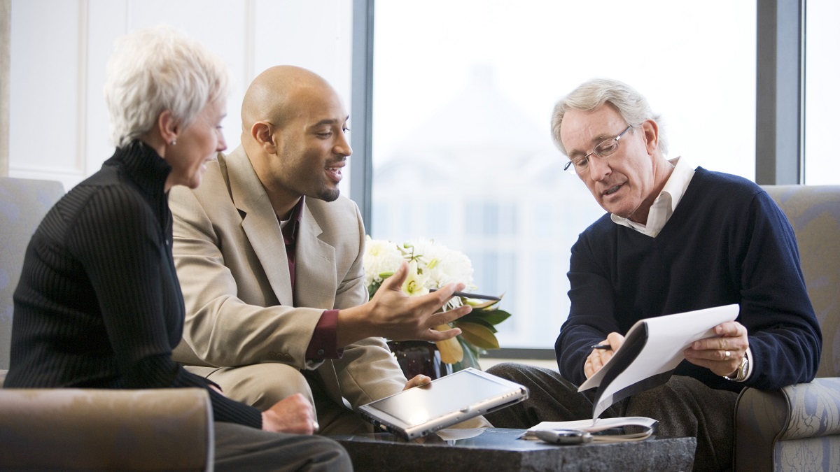 Senior Couple Meeting with Financial Advisor