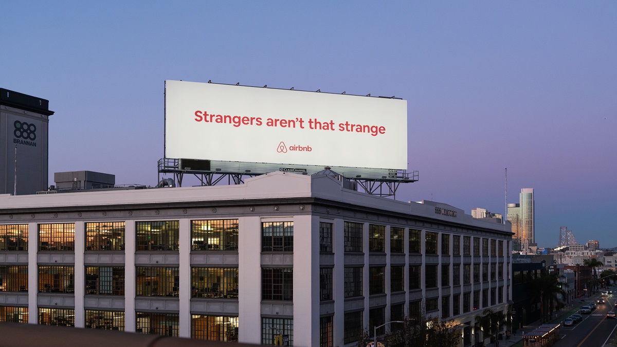 Billboard for AirBNB which says 